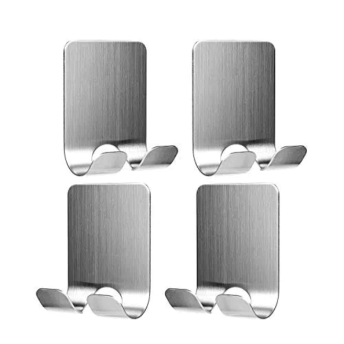 Ganci Autoadesivi Multiuso in Acciaio Inossidabile per Bagno e Camera da Letto
