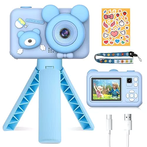 Fotocamera per Bambini icyant 26 MP con Treppiede e Schermo IPS da 2 pollici