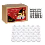 Candele LED Idena con Luce Tremolante e Batterie - Decorazione per Matrimonio, Festa, Natale, Pasqua