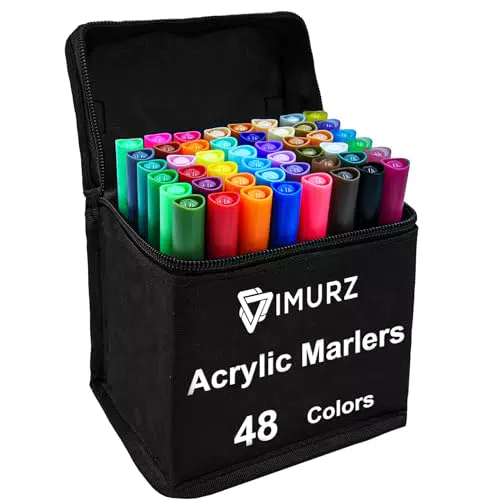 Pennarelli acrilici IMURZ 48 colori per Lettering e Pittura