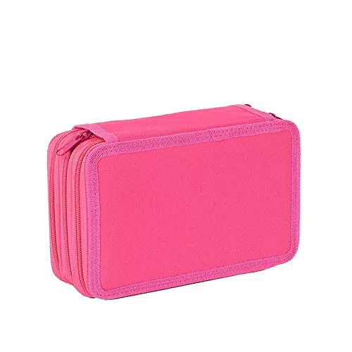 Astuccio Zipper iSpchen per Matite a Tre Strati - Borsa Multicolore a Forma di Ragazza