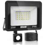 JESLED Faretto LED da Esterno con Sensore di Movimento IP66 Impermeabile - 2200 Lumen