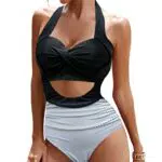 Costume Piscina Donna JFAN Costume da Bagno Intero Regolabile Backless