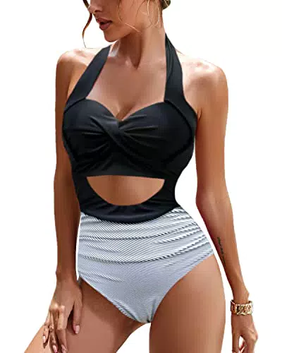 Costume Piscina Donna JFAN Costume da Bagno Intero Regolabile Backless