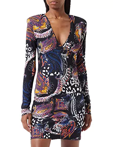 Just Cavalli Vestito Donna Black Multicolor