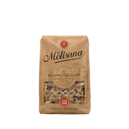 La Molisana Farfalle Rigate Integrali - Pasta Integrale Italiana, Ricca di Fibre