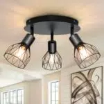 LAMOTERN Faretti da Soffitto Orientabili a LED Moderno Industrial - Nero