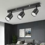 Faretti da Soffitto Orientabili LAMOTERN LED GU10 Moderni da Parete Interno Nero