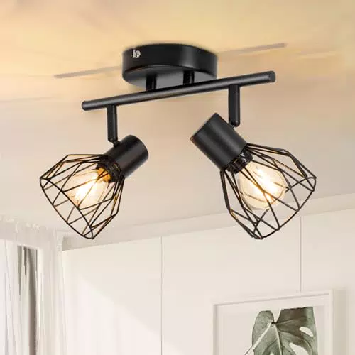 Faretti LED Orientabili da Soffitto Nero - LAMOTERN