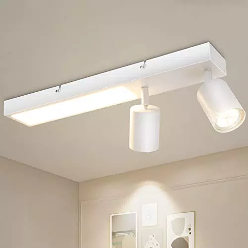 Plafoniera LED Faretti Orientabili - Moderna Lampada da Soffitto Interno