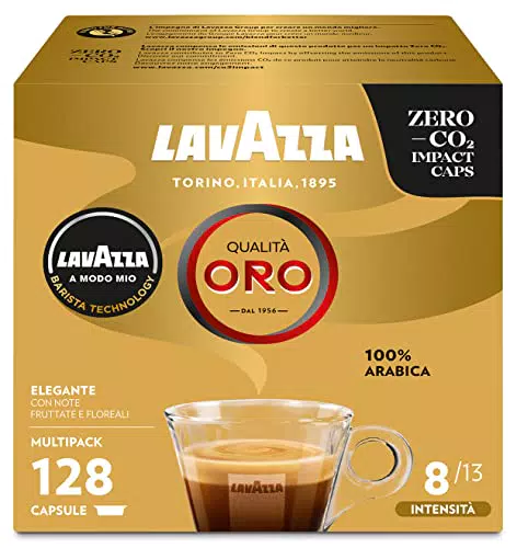 Lavazza Espresso A Modo Mio Qualità Oro 128 Capsule Caffè Arabica Intensità 8