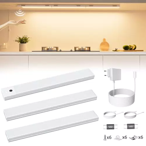 Luce Led Sottopensile Dimmerabile con Sensore per Cucina e Armadio