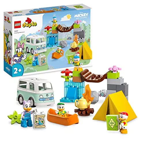 LEGO DUPLO Disney Topolino Avventura in Campeggio con Camper e Canoa