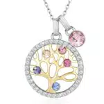 Collana Albero della Vita in Argento 925 con Cristalli di Austria - Idee Regalo Donna