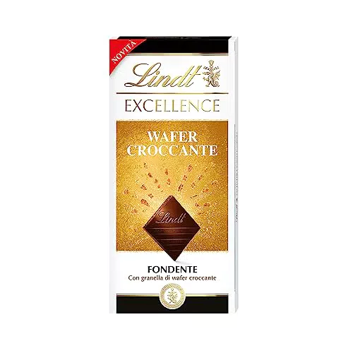 Lindt Excellence Tavoletta di Cioccolato Fondente con Wafer Croccante