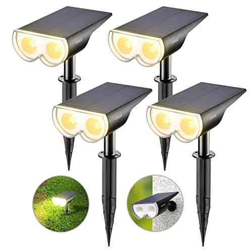 Linkind Luci Solari da Giardino Esterno - Faretti Decorativi LED Impermeabili IP67