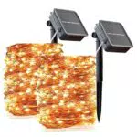 Catena di Luci Solari da Esterno LQWELL con 120 LED per Giardino e Balcone