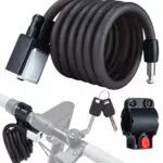 Lucchetto Bicicletta Birshe Antifurto Catena Spirale 180cm - Sicurezza Serratura Chiavi - Ciclismo Scooter Moto