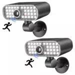 Faretto LED Solare da Esterno con Sensore di Movimento IP65 - Illuminazione per Giardino, Patio e Garage