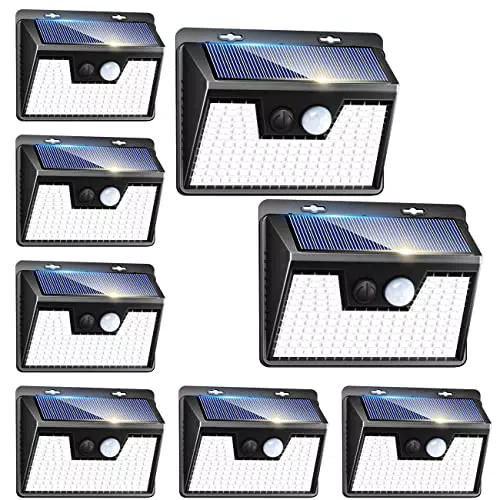 Faretto Solare a LED da Esterno con Sensore di Movimento e 3 Modalità - IP65 Impermeabile