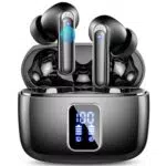 Cuffie Bluetooth 5.3 con 4 HD Mic, Suono Nitido, Cancellazione Rumore ENC, LED Touch Control, Batteria Lunga Durata.