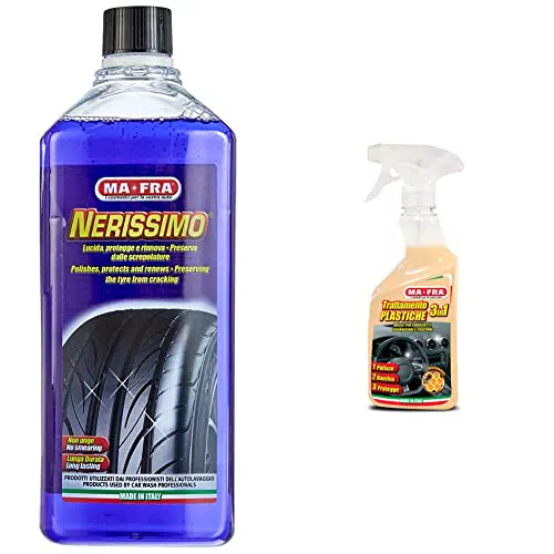 Ma-Fra Lucida Gomme 3in1: Pulisce, Ravviva e Protegge le Parti Interne dell'Auto