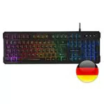 Tastiera Gaming Mars MK218DE con Retroilluminazione RGB e Layout Tedesco