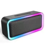 MEGUO Casse Bluetooth Portatile Senza Fili con Luci RGB e Stereo HD