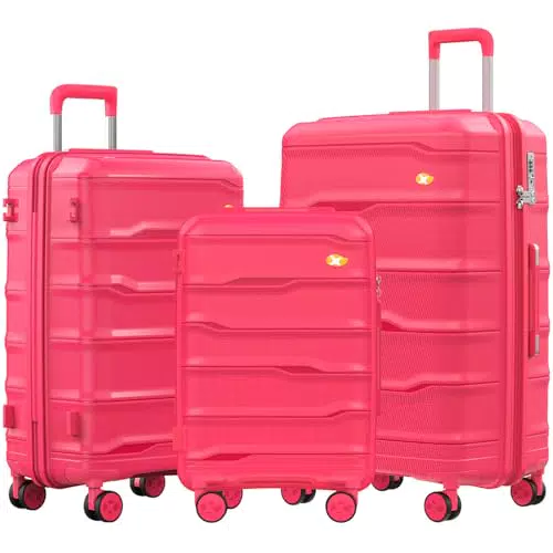 Trolley Rigida Spinner MGOB Set Viaggia Grande Espandibile con TSA Lucchetto