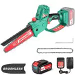 Motosega a Batteria Brushless 18V HYCHIKA: Motore senza spazzole, 2 Catene