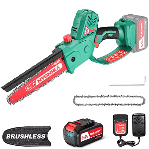 Motosega a Batteria Brushless 18V HYCHIKA: Motore senza spazzole, 2 Catene