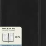 Moleskine Agenda Mensile 12 Mesi 2024, Formato Large 13x21, Copertina Morbida