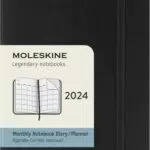 Moleskine Agenda Mensile 12 Mesi 2024 - Formato Pocket 9x14