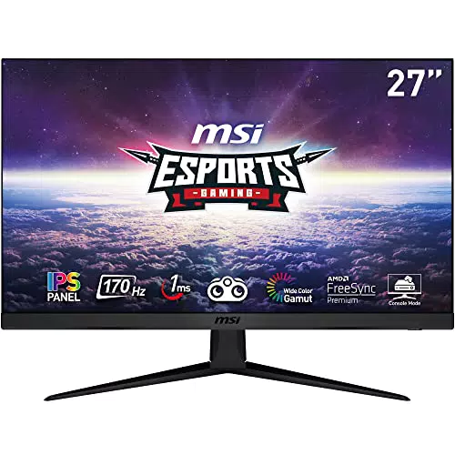 Monitor Gaming MSI G2712 27" FHD IPS 170 Hz 1ms FreeSync Night Vision DP 1.2a HDMI 1.4b VESA 100x100