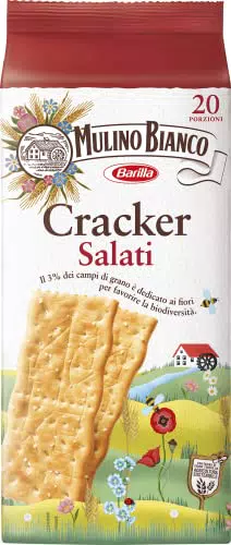 Mulino Bianco Cracker Salati con Lievitazione Naturale - Snack Salato Ideale per la Merenda