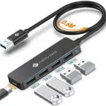 Hub USB C NOVOO 4 Porte USB 3.0, Trasferimento Dati 5 Gbit/s - Adattatore USB 5 V/2 A - Hub USB per MacBook, Laptop