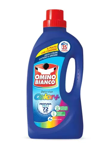 Omino Bianco Detersivo Liquido Lavatrice Color+, Tecnologia Salva Colori, 1400 ml