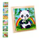 Puzzle in Legno per Bambini Motivi Animali - Giochi Educativi Montessori