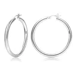 Orecchini a Cerchio in Argento Sterling Placcati Oro 14K - Leggeri e Ipoallergenici