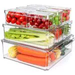 Organizer Frigorifero WolinTek: Contenitori Frigo Trasparenti per Dispensa e Cucina
