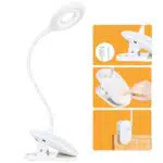OUSFOT Lampada da Scrivania LED Ricaricabile con Clip e Controllo Touch