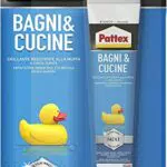 Pattex Sigillante per Bagni e Cucine, Resistente alla Muffa, Impermeabile