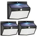 Peasur Lampada Solare LED Esterno con Sensore di Movimento e 3 Modalità - Faretti Solari IP65 per Giardino