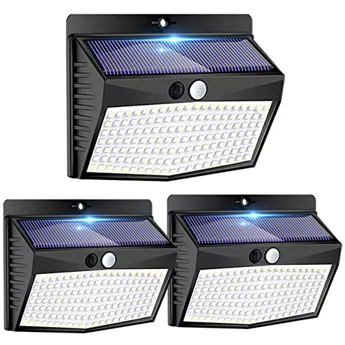 Peasur Lampada Solare LED Esterno con Sensore di Movimento e 3 Modalità - Faretti Solari IP65 per Giardino