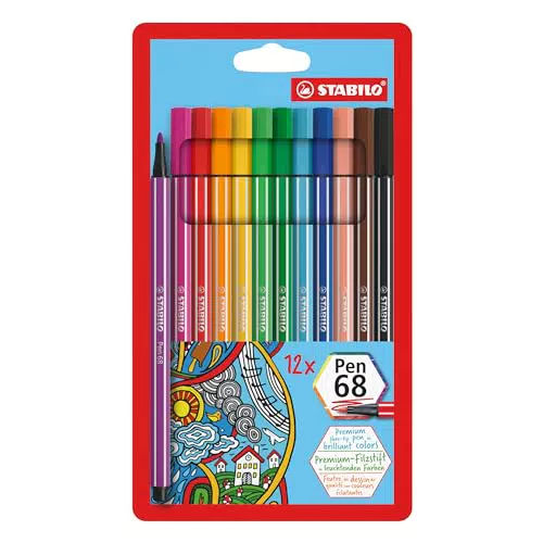 STABILO Pennarello Premium Pen 68 - Astuccio da 12