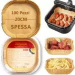 Carta Forno per Friggitrice ad Aria XXL Senza BPA - Accessori Air Fryer Impermeabile 100μm