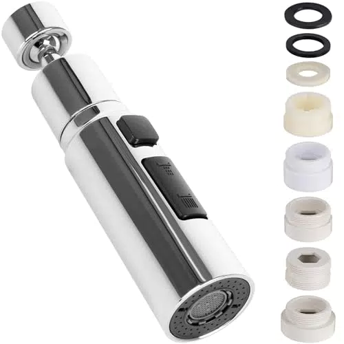 Aeratore Rubinetto Cucina Universale con 3 Modalità - Filtro Anti-spruzzo