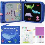 Vordas Portatile da Disegno per Bambini con Lavagna e 12 Penne Colorate