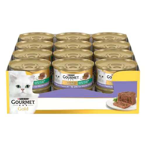Purina Gourmet Gold Mousse Umido Gatti con Agnello
