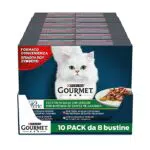 Purina Gourmet Perle Filettini in Salsa per Gatti con Verdure e Carni Miste